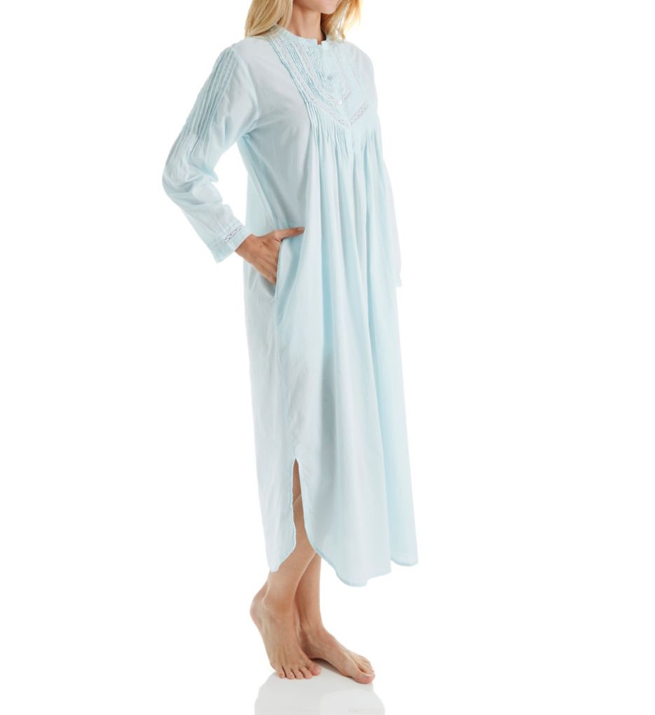 100% Cotton Woven Long Sleeve Nightgown-gs