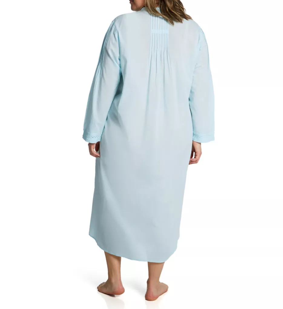 Plus 100% Cotton Woven Long Sleeve Nightgown