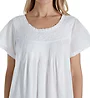 La Cera 100% Cotton Woven Cap Sleeve Embroidered Nightgown 1085G - Image 3