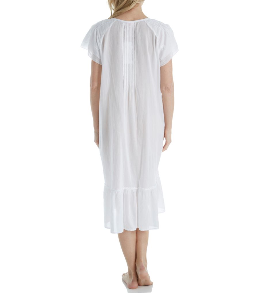 100% Cotton Woven Cap Sleeve Embroidered Gown