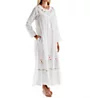 La Cera 100% Cotton Woven Long Sleeve Long Gown 1181A