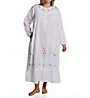 La Cera Plus 100% Cotton Woven Long Sleeve Long Gown 1181AX - Image 1