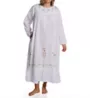 La Cera Plus 100% Cotton Woven Long Sleeve Long Gown 1181AX - Image 1