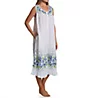 La Cera 100% Cotton Woven Sleeveless Border Print Gown 1209G - Image 1