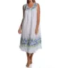 La Cera 100% Cotton Woven Sleeveless Border Print Gown 1209G