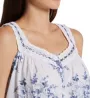 La Cera 100% Cotton Woven Sleeveless Floral Lace Yoke Gown 1211G - Image 3