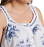 La Cera Plus 100% Cotton Woven S/L Floral Lace Yoke Gown 1211GX - Image 4