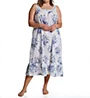 La Cera Plus 100% Cotton Woven S/L Floral Lace Yoke Gown 1211GX - Image 1