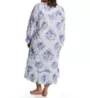 La Cera Plus 100% Cotton Woven Floral Button Front Robe 1211RX - Image 2