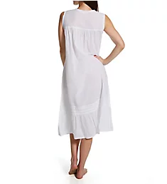 100% Cotton Woven Crochet Sleeveless Gown White S