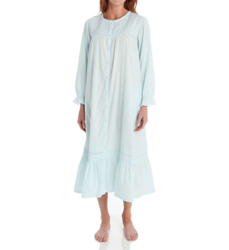 100% Cotton Woven Crochet Long Sleeve Robe-fs