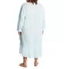 La Cera Plus 100% Cotton Woven Crochet Long Sleeve Robe 1250RX - Image 2