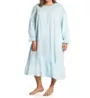 La Cera Plus 100% Cotton Woven Crochet Long Sleeve Robe 1250RX - Image 1