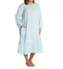 La Cera Plus 100% Cotton Woven Crochet Long Sleeve Robe 1250RX