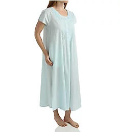100% Cotton Woven Lace Applique Ballet Gown Blue S