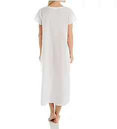 100% Cotton Woven Lace Applique Ballet Gown White S