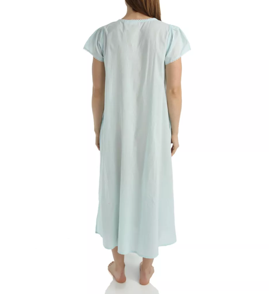 100% Cotton Woven Lace Applique Ballet Gown Blue S