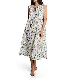 100% Cotton Woven Sleeveless Nightgown Mint S