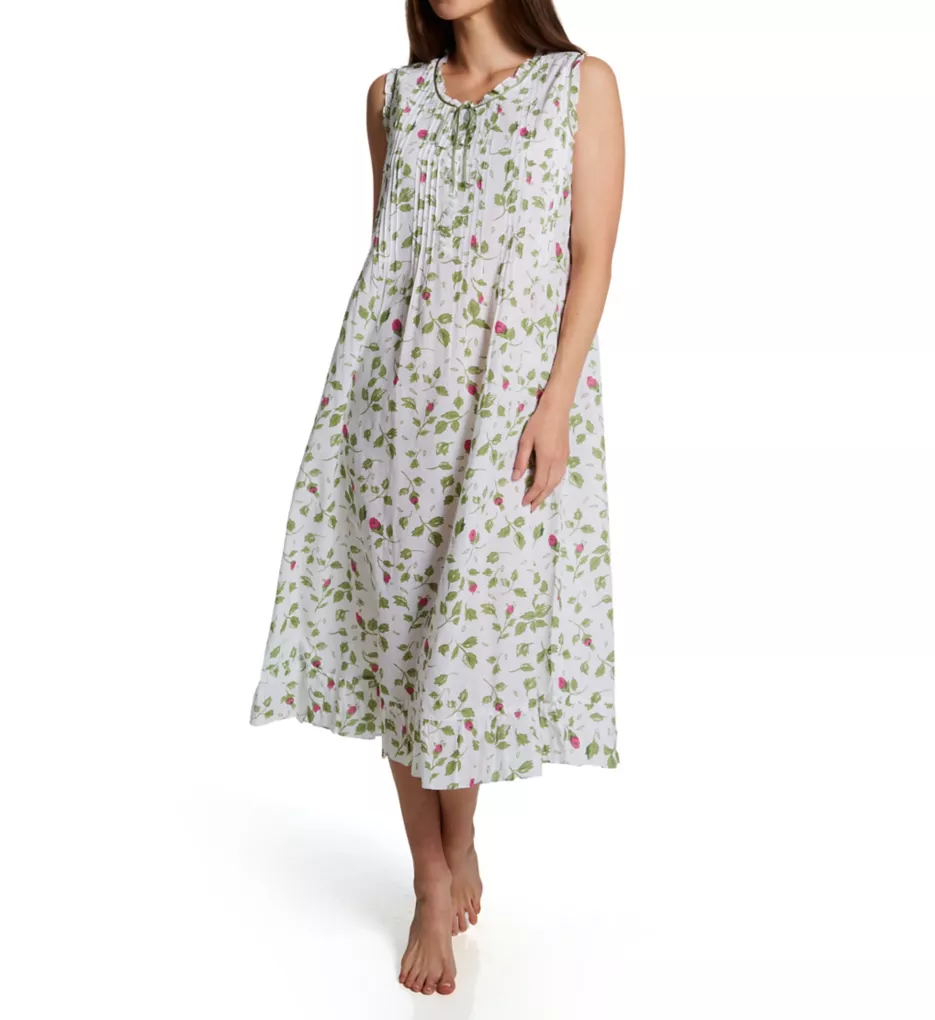 100% Cotton Woven Sleeveless Nightgown Mint S
