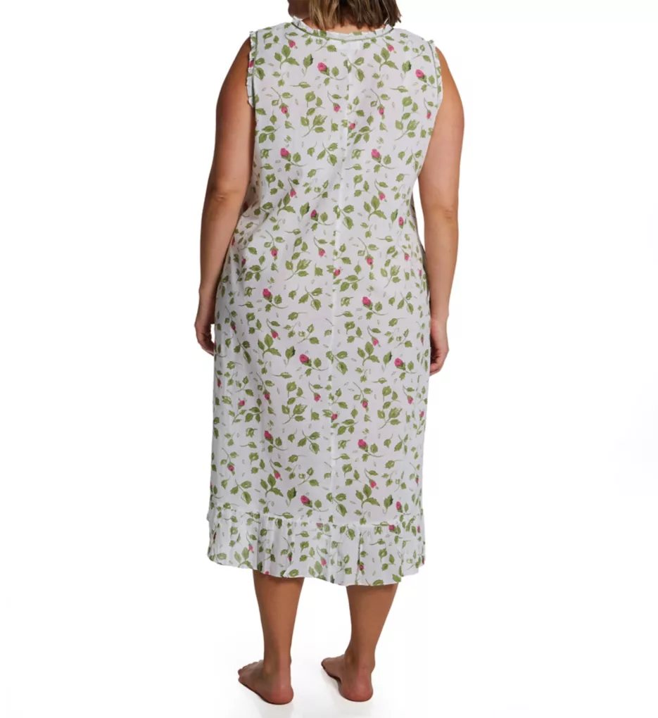 La Cera Plus 100% Cotton Woven Sleeveless Nightgown 1277GX - Image 2