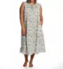 La Cera Plus 100% Cotton Woven Sleeveless Nightgown 1277GX