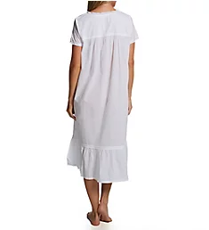 100% Cotton Woven Short Sleeve Gown with Pockets