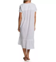 100% Cotton Woven Short Sleeve Gown with Pockets