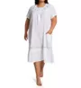 La Cera Plus 100% Cotton Woven S/L Gown with Pockets 1282GX - Image 1