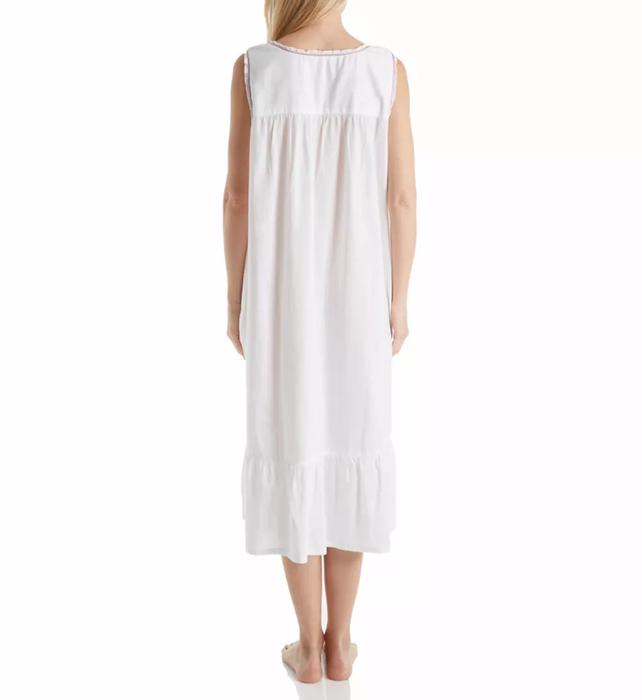 100% Cotton Woven Sleeveless Nightgown White S