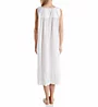 La Cera 100% Cotton Woven Sleeveless Nightgown 1283G - Image 2