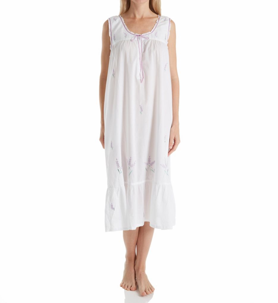 Aria Women's Sleeveless 100% Cotton Nightgown, Sizes S-5X