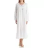 La Cera 100% Cotton Woven Embroidery Long Sleeve Gown 1283R - Image 1