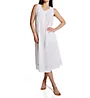 La Cera 100% Cotton Woven Sleeveless Long Nightgown 1286G