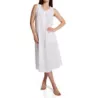 La Cera 100% Cotton Woven Sleeveless Long Nightgown 1286G