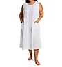 La Cera Plus 100% Cotton Woven Sleeveless Long Nightgown 1286GX - Image 1