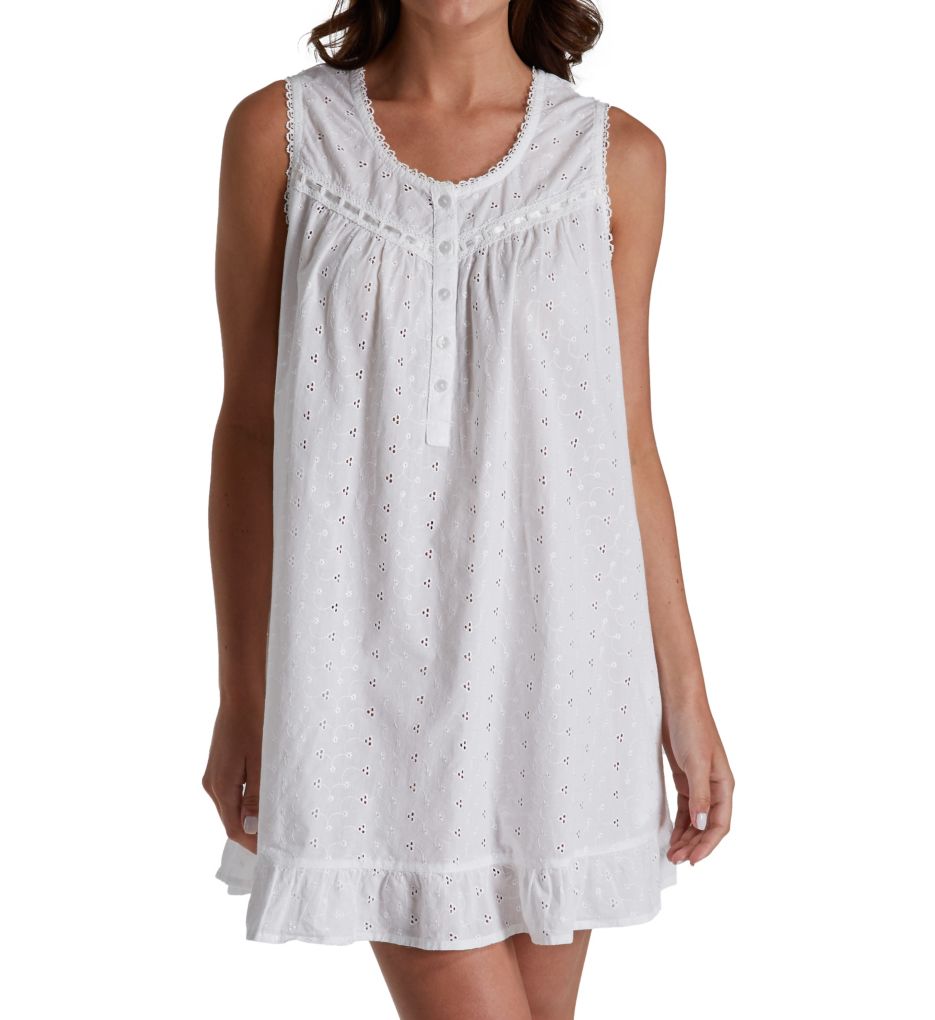 100% Cotton Woven Embroidered Short Gown-fs