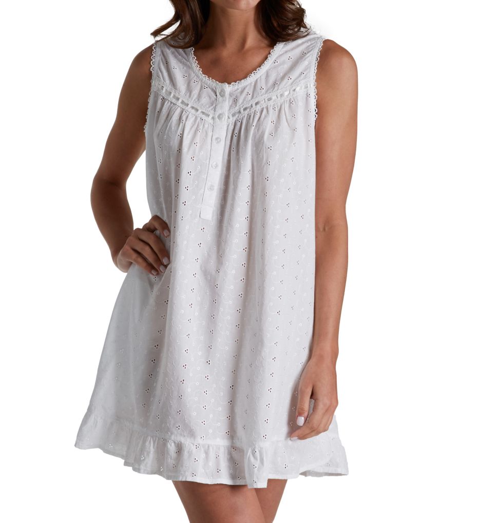 100% Cotton Woven Embroidered Short Gown-gs