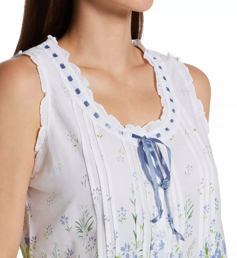 La Cera 100% Cotton Woven Sleeveless Printed Pajama Set 1487-2 - Image 5