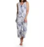 La Cera 100% Cotton Woven Sleeveless Printed Pajama Set 1487-2 - Image 1