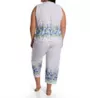 La Cera Plus 100% Cotton Woven S/L Printed Pajama Set 1487-2X - Image 2