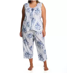 Plus 100% Cotton Woven S/L Printed Pajama Set