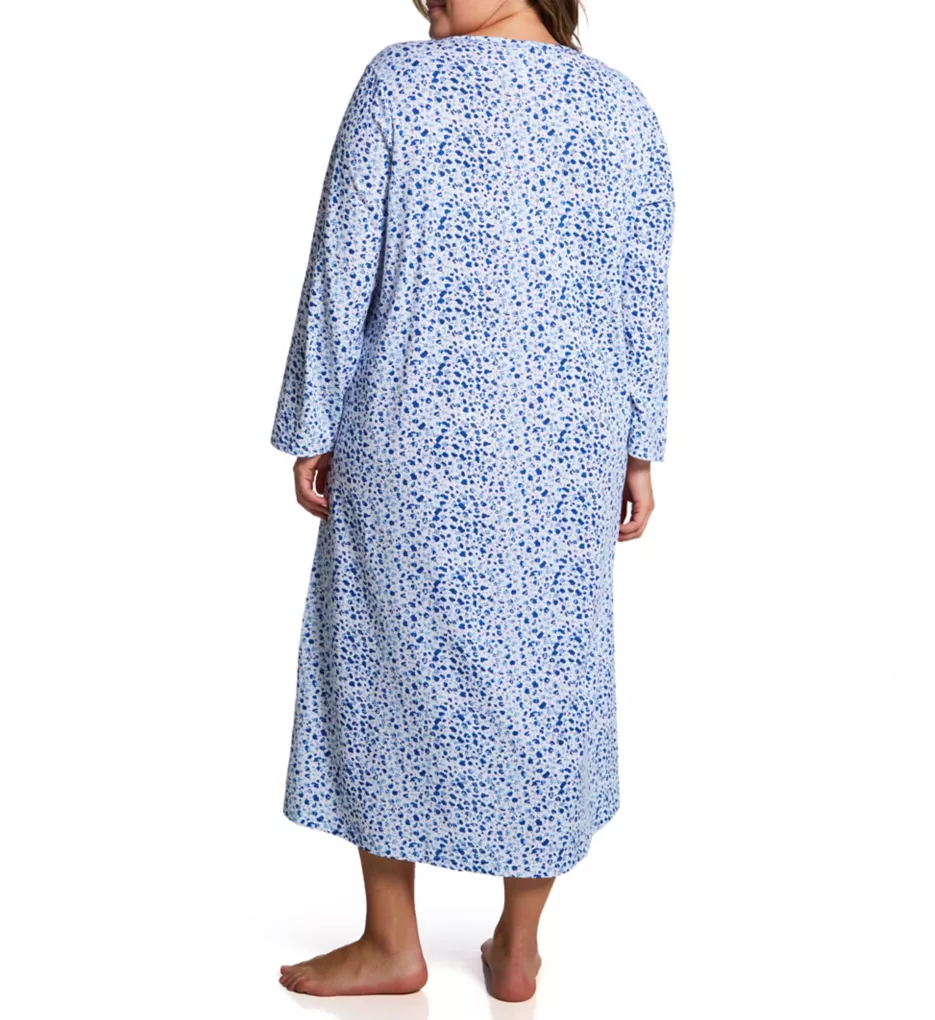 La Cera Plus Cotton Knit Long Sleeve Nightgown 1530X - Image 2