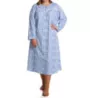 La Cera Plus Cotton Knit Long Sleeve Nightgown 1530X