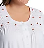 La Cera Plus 100% Cotton Knit Red Rose Long Sleeve Gown 1538X - Image 3