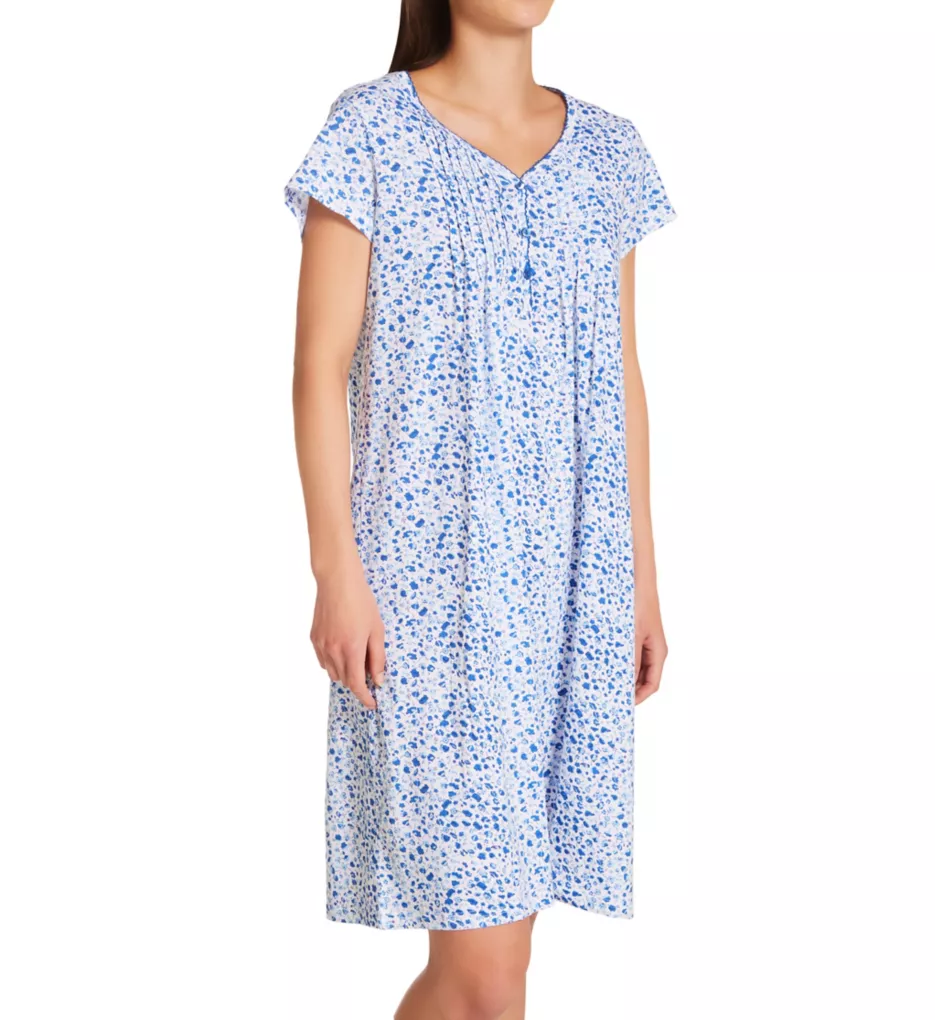 La Cera Cotton Knit Short Sleeve Sleepshirt 1555C - Image 1