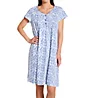 La Cera Cotton Knit Short Sleeve Sleepshirt 1555C
