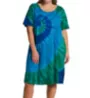 La Cera Plus 100% Cotton Bold Knit Lounge Dress 2522X - Image 1