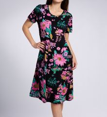 100% Cotton Knit Short Sleeve Lounge Dress