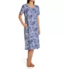 La Cera 100% Cotton Knit Short Sleeve Lounge Dress 2523 - Image 1