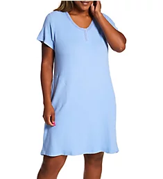 Plus Comfort Short Gown Blue 1X